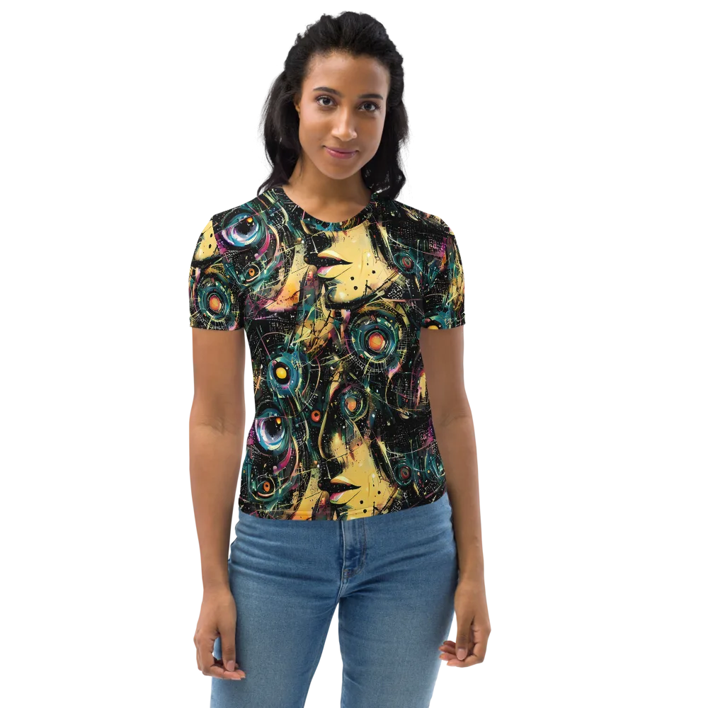 Celestial Echoes on Women's Crew Neck T-Shirt — Front