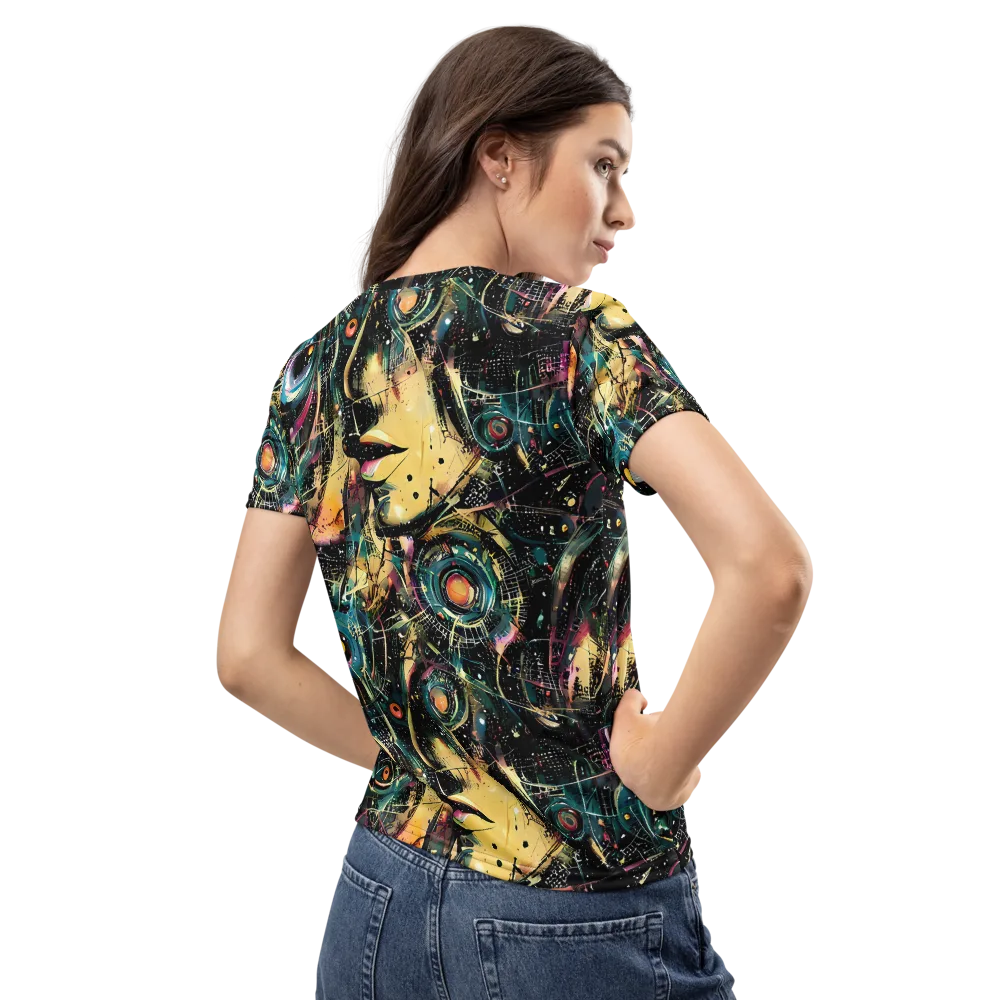 Celestial Echoes on Women's Crew Neck T-Shirt — Back