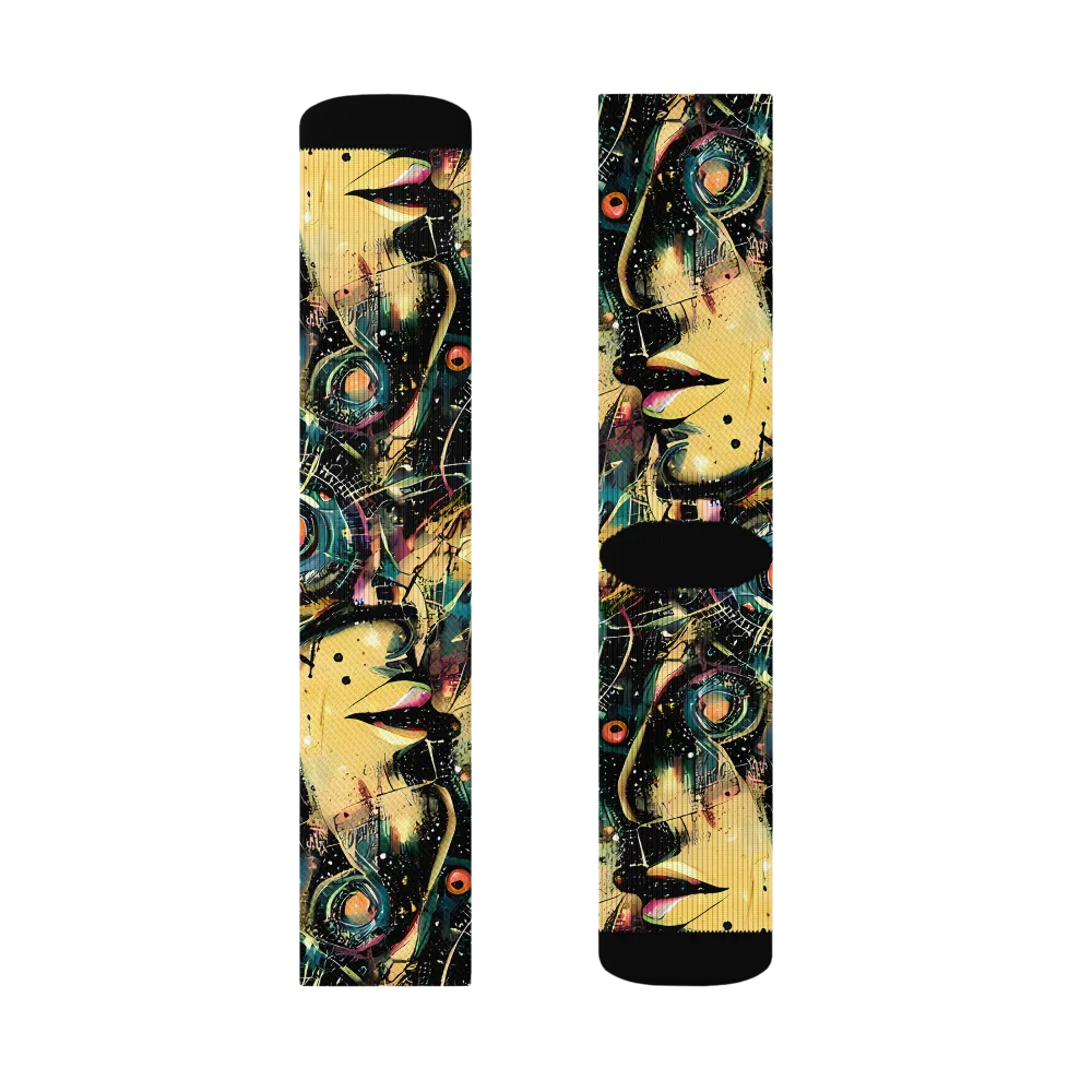 Celestial Echoes on Socks — Left Sock
