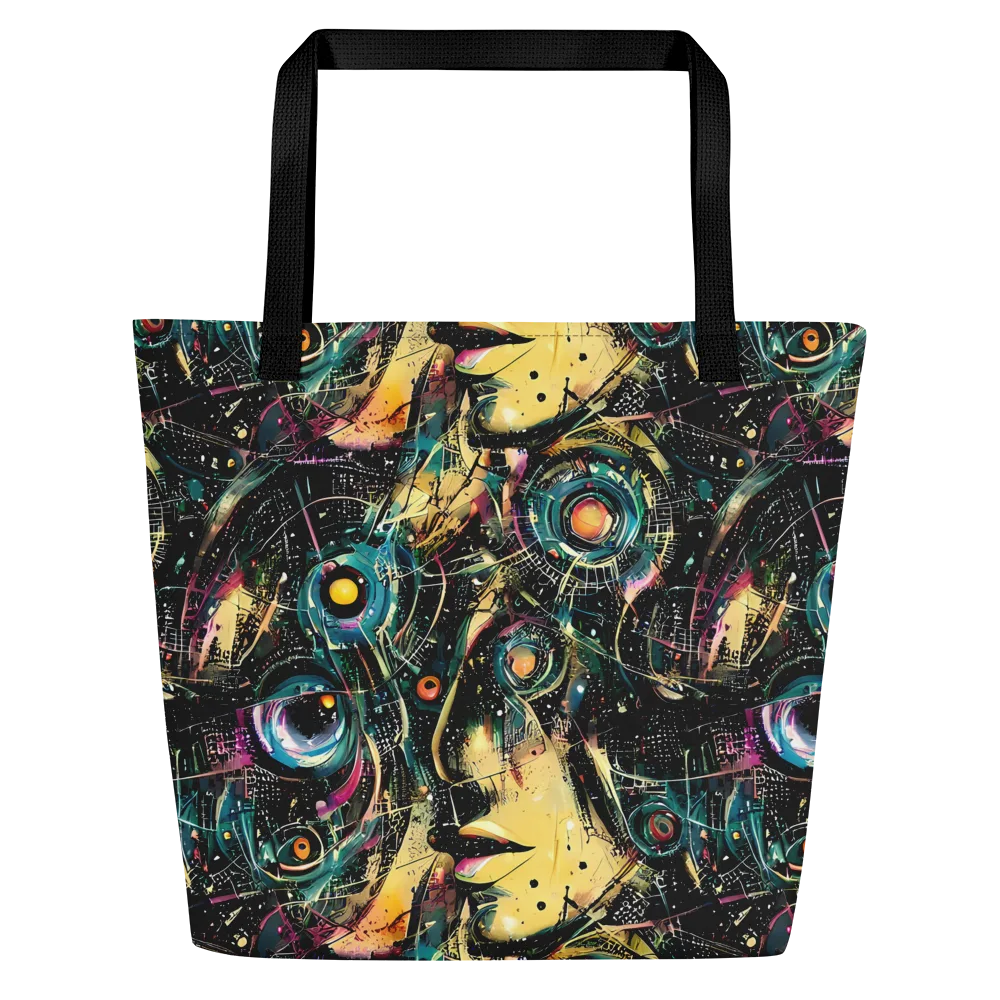 Celestial Echoes on Large Tote Bag W/ Pocket — Front