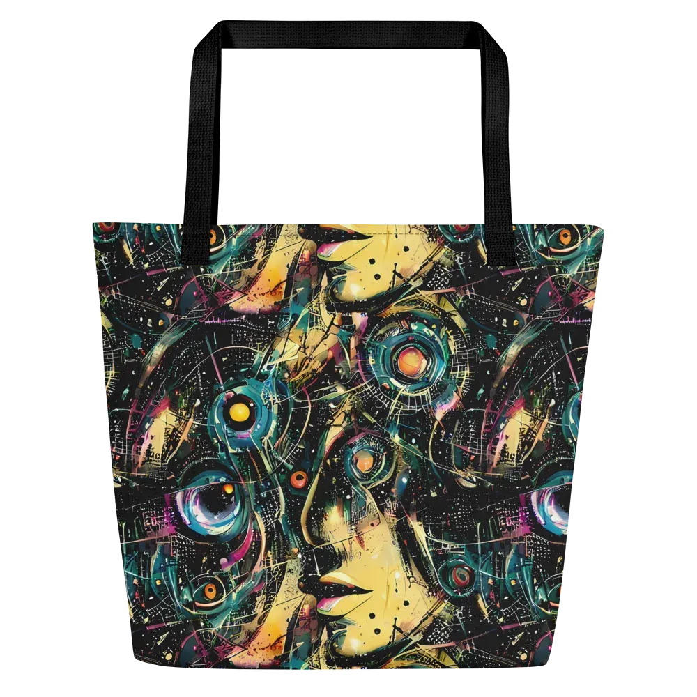 Celestial Echoes on Large Tote Bag W/ Pocket — Front