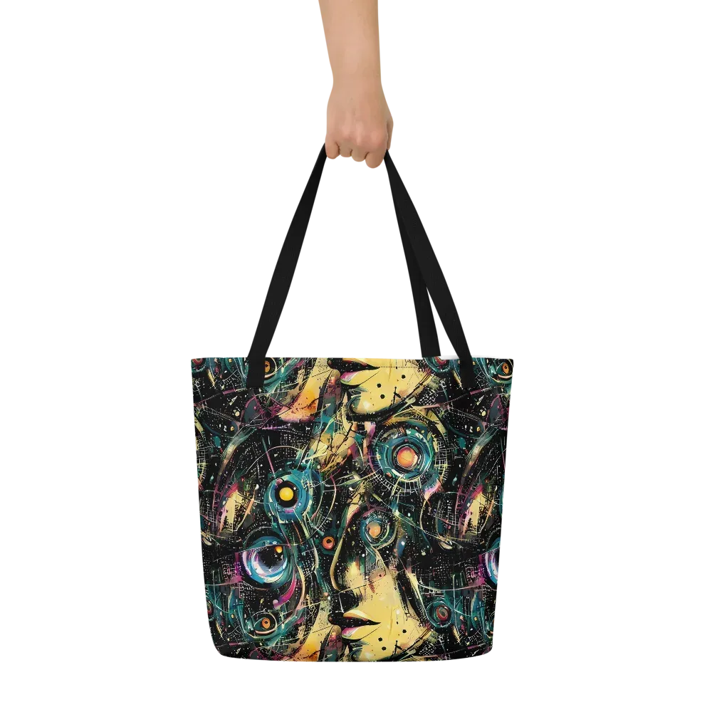 Celestial Echoes on Large Tote Bag W/ Pocket — Front