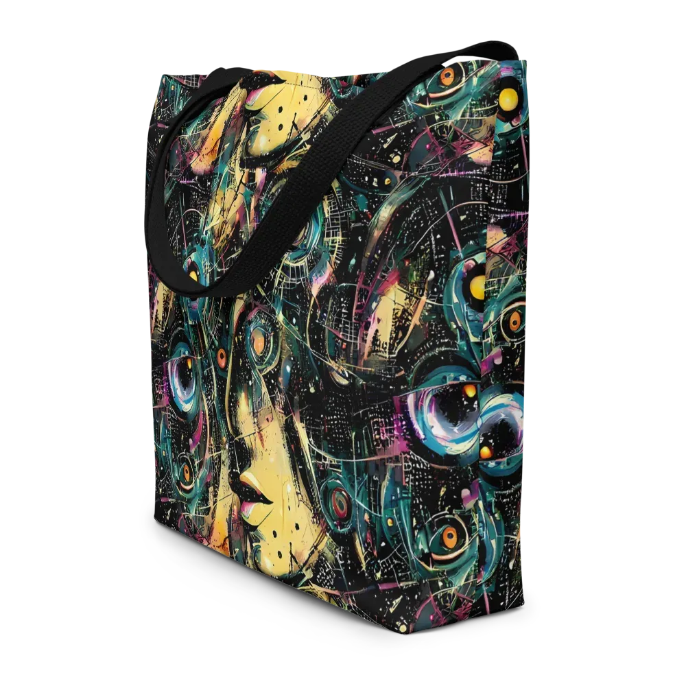Celestial Echoes on Large Tote Bag W/ Pocket — Front