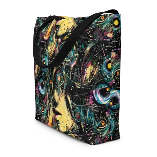 Celestial Echoes on a Large Tote Bag W/ Pocket