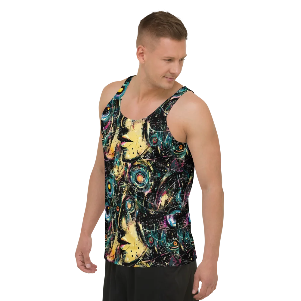 Celestial Echoes on Men's Tank Top — Left Front