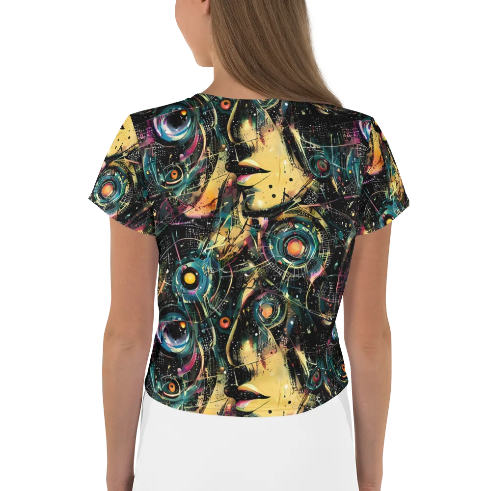 Celestial Echoes on Crop Tee — Back