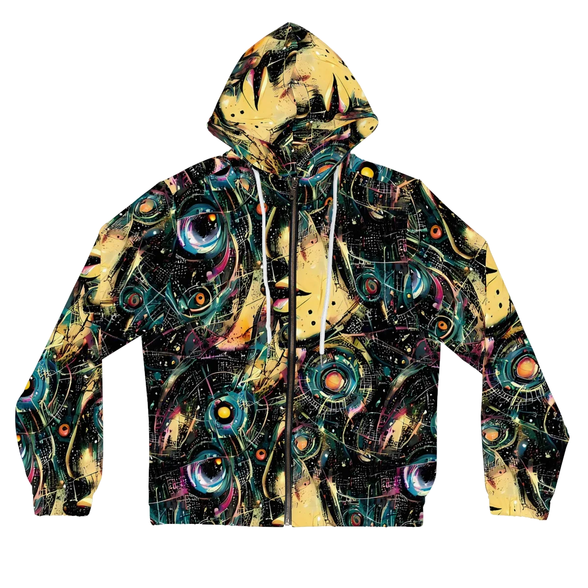 Celestial Echoes on Women's Full-Zip Hoodie — Front
