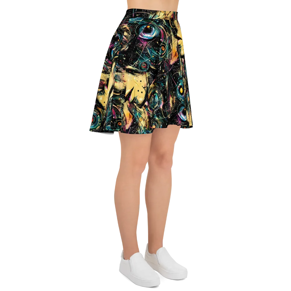 Celestial Echoes on Skater Skirt — Right