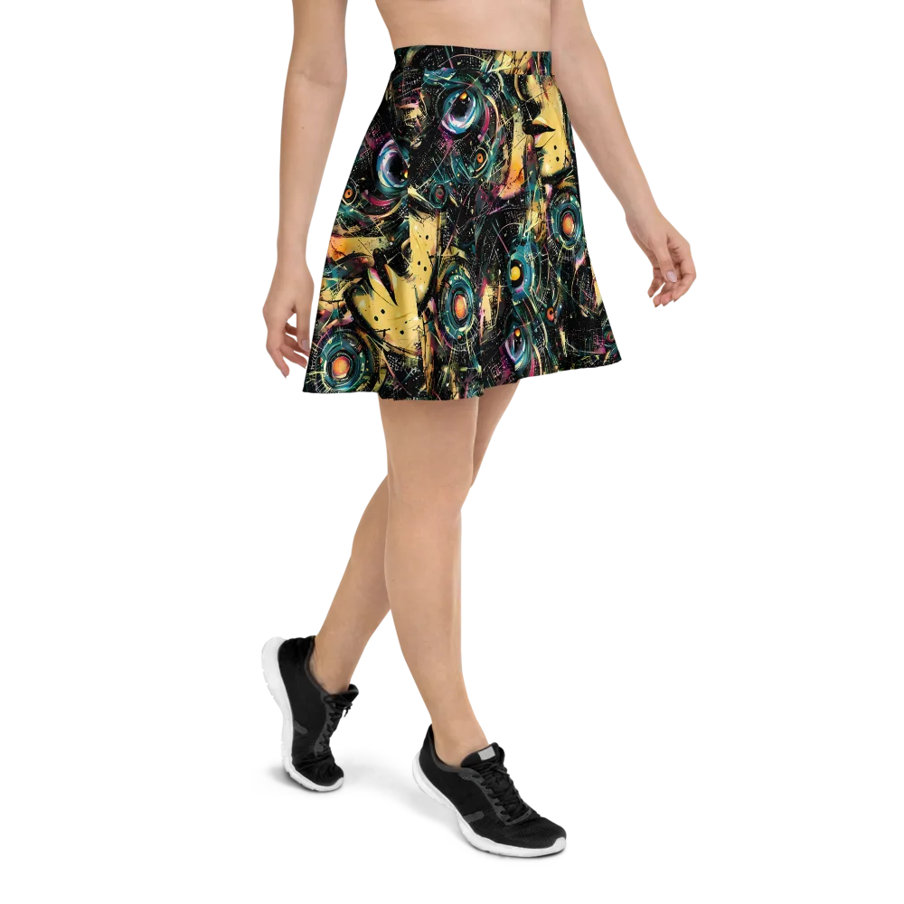 Celestial Echoes on Skater Skirt — Right