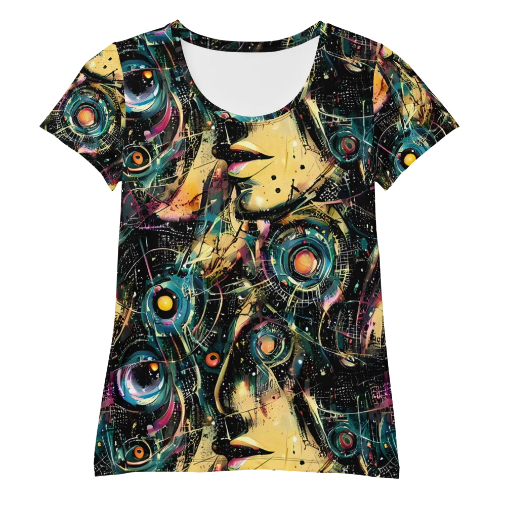 Celestial Echoes on Women's Athletic T-Shirt — Front