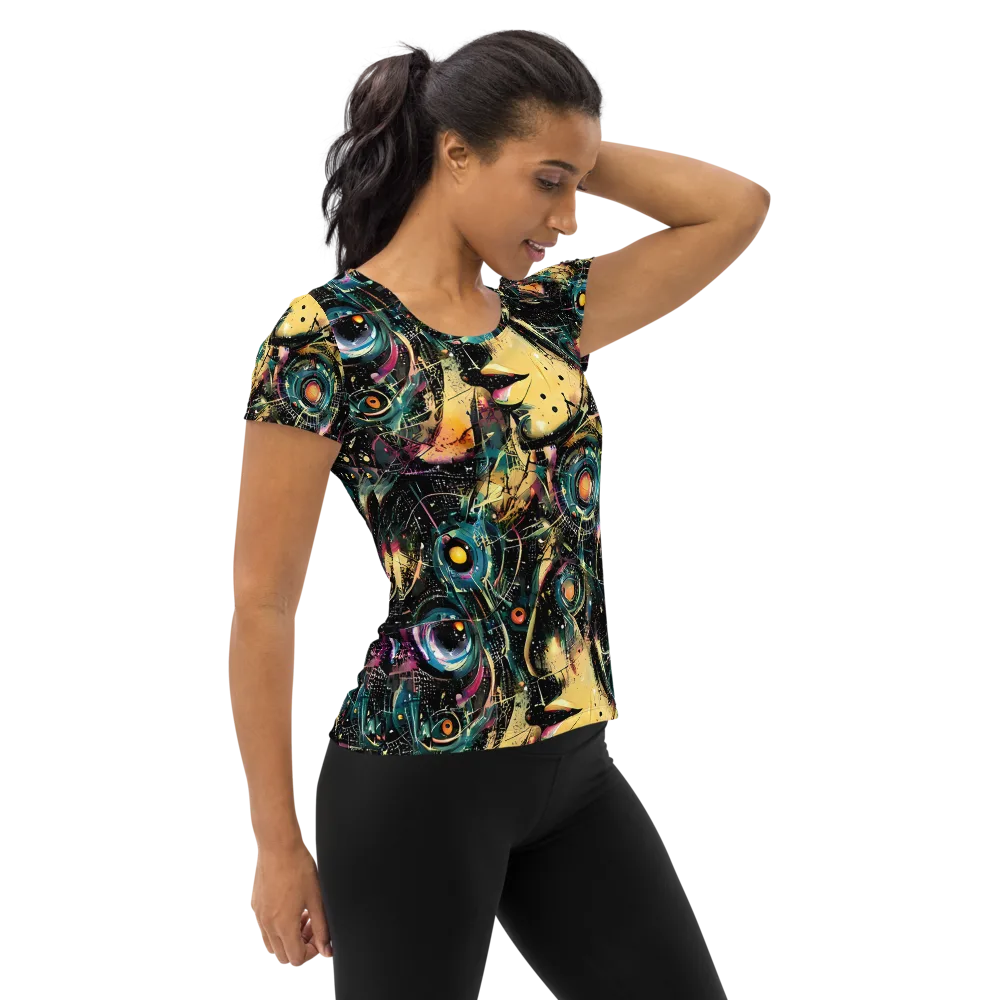 Celestial Echoes on Women's Athletic T-Shirt — Right