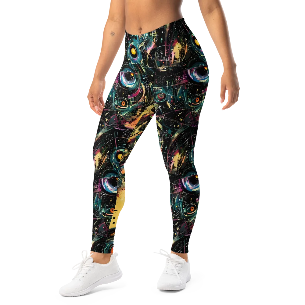 Celestial Echoes on Leggings — Left Front