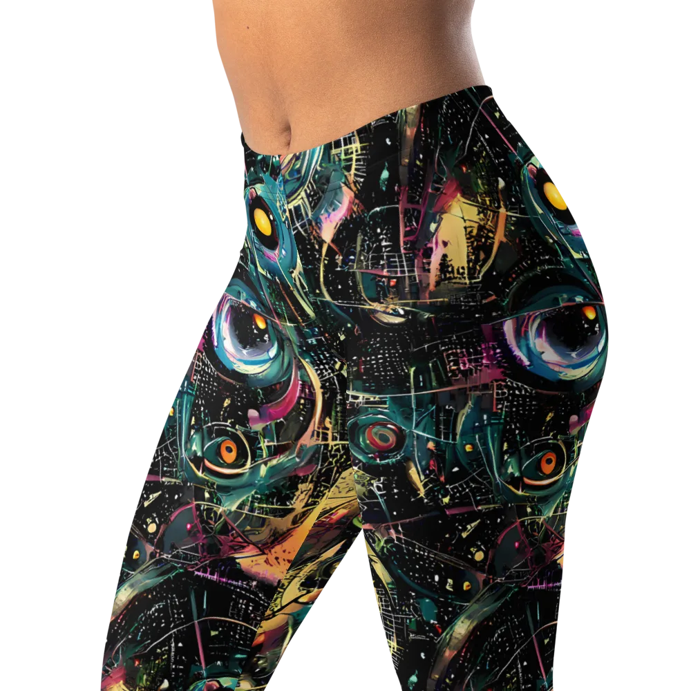 Celestial Echoes on Leggings — Left Front