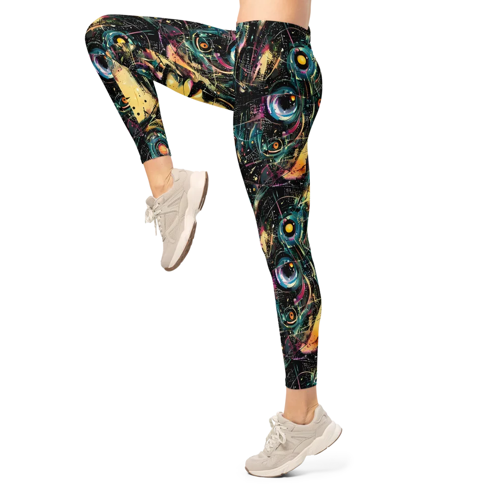 Celestial Echoes on Leggings — Left