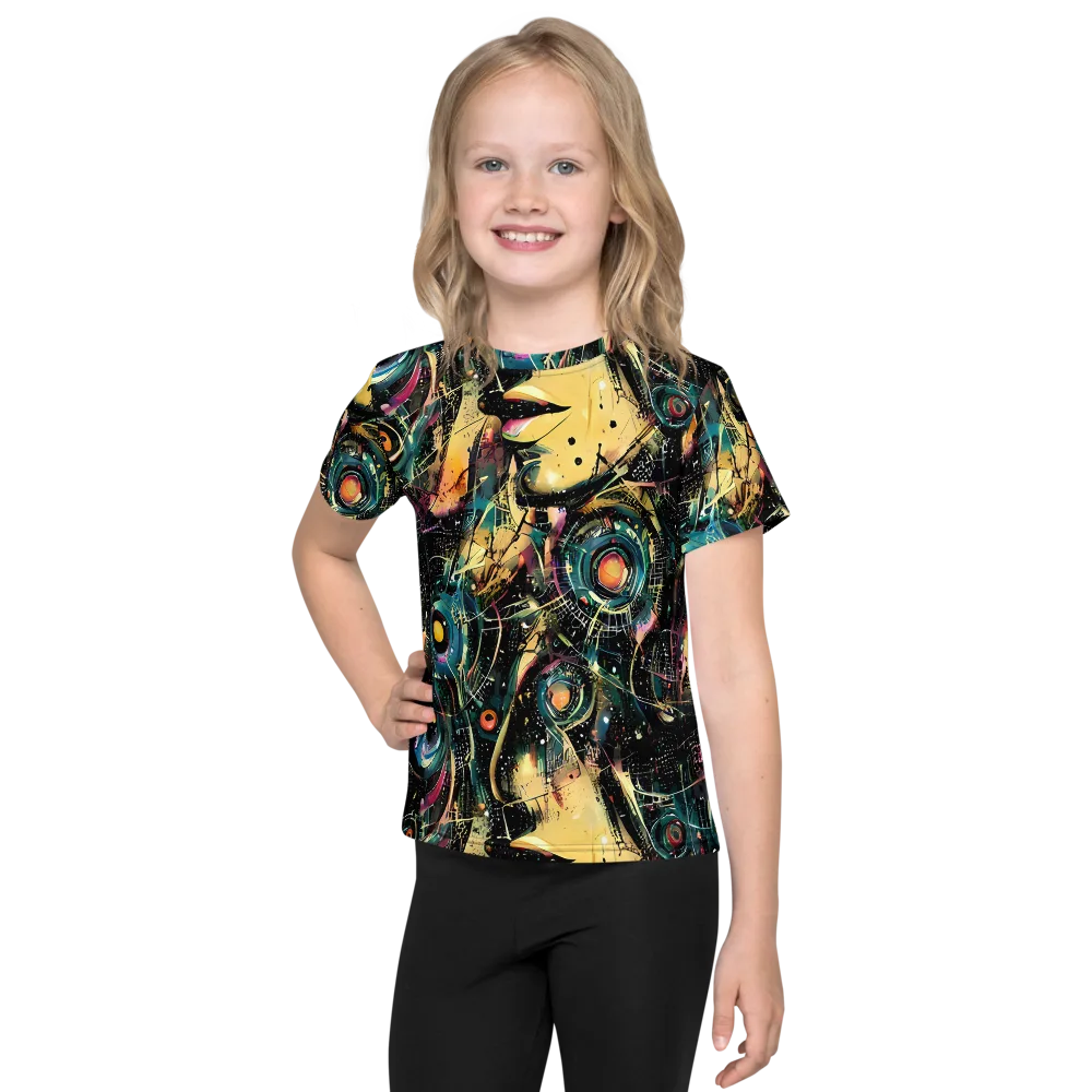 Celestial Echoes on Kids Crew Neck T-Shirt — Front