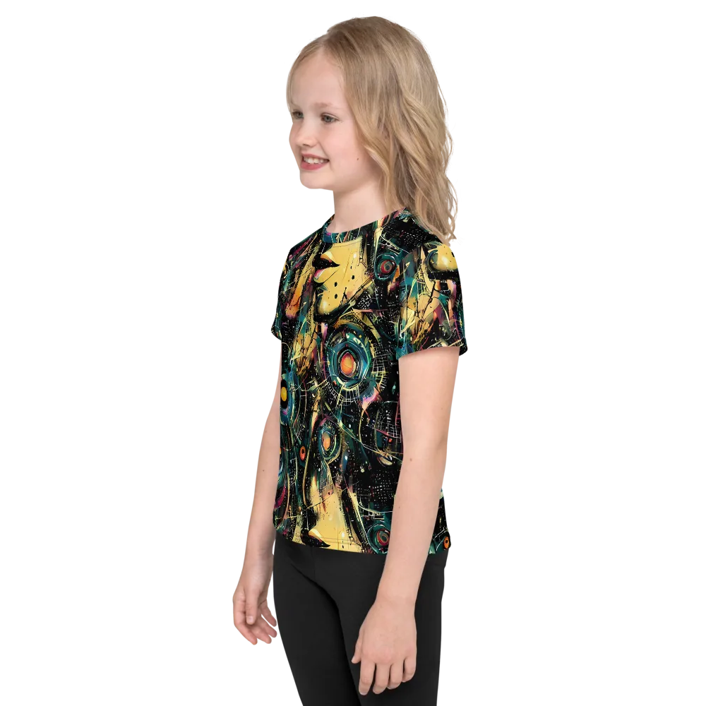 Celestial Echoes on Kids Crew Neck T-Shirt — Left