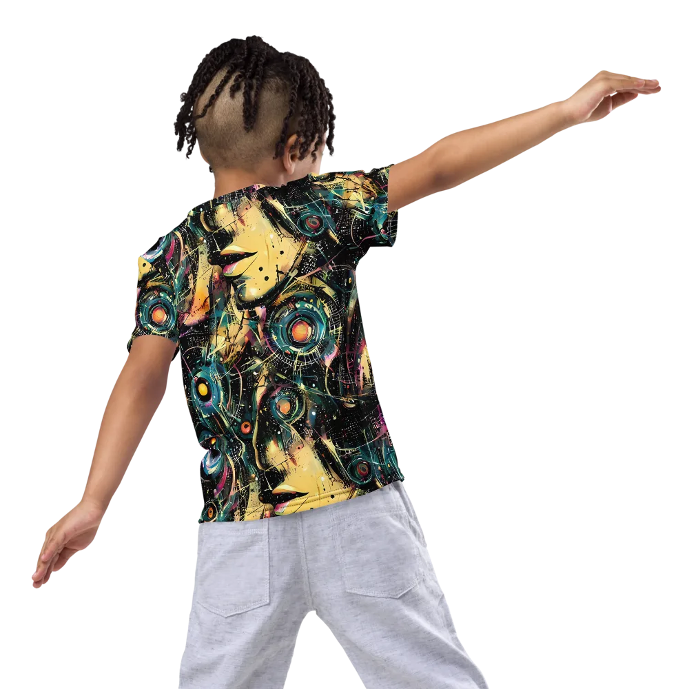 Celestial Echoes on Kids Crew Neck T-Shirt — Back