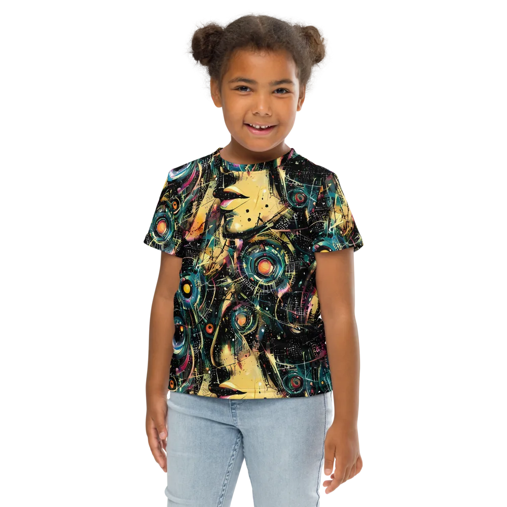 Celestial Echoes on Kids Crew Neck T-Shirt — Front