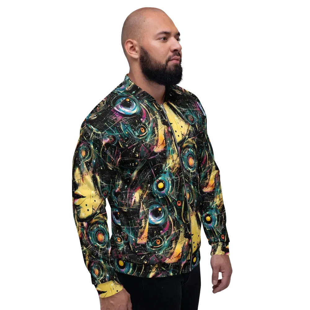 Celestial Echoes on Bomber Jacket — Right