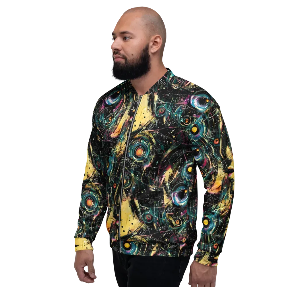 Celestial Echoes on Bomber Jacket — Left