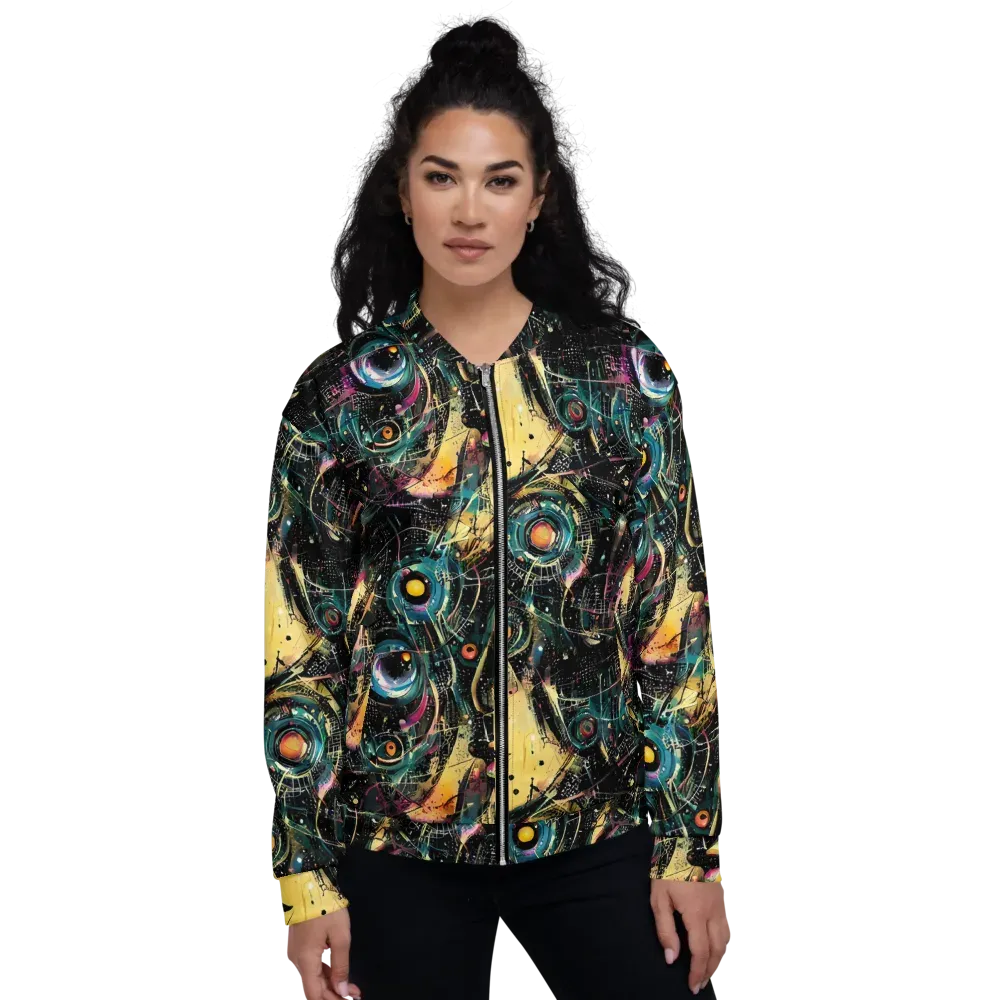 Celestial Echoes on Bomber Jacket — Front