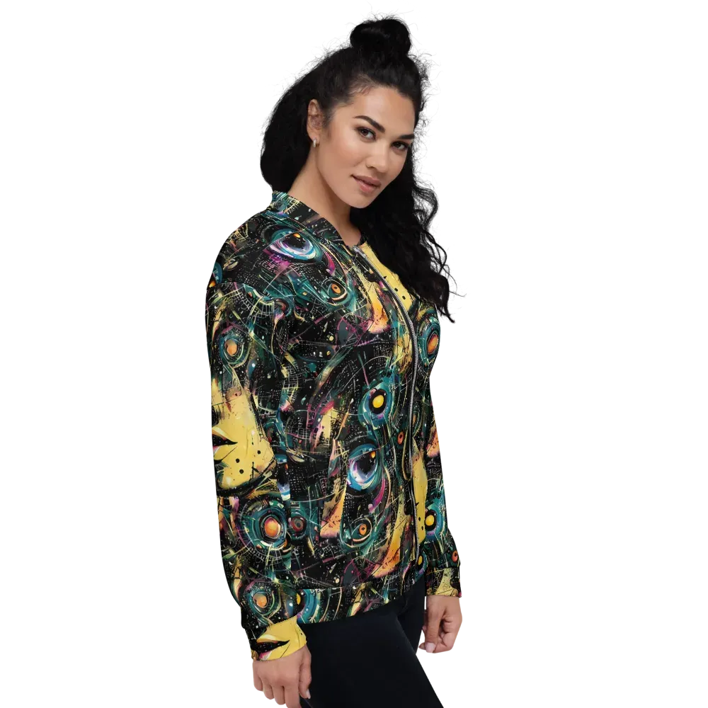 Celestial Echoes on Bomber Jacket — Right