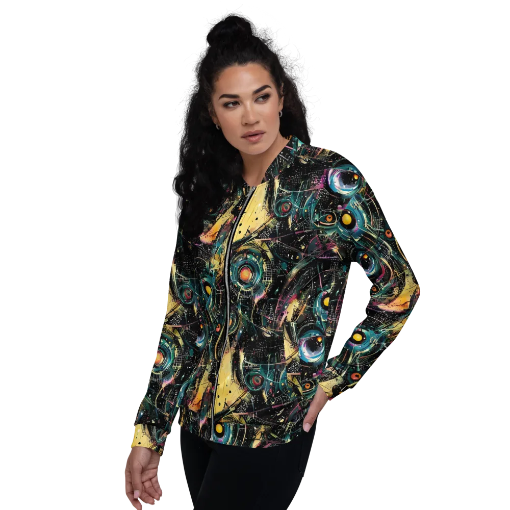 Celestial Echoes on Bomber Jacket — Left