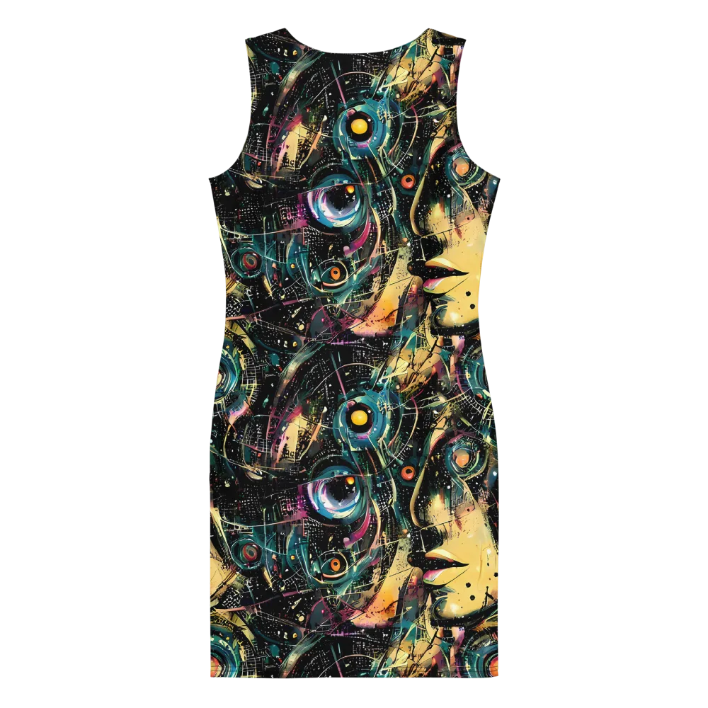 Celestial Echoes on Bodycon Dress — Back
