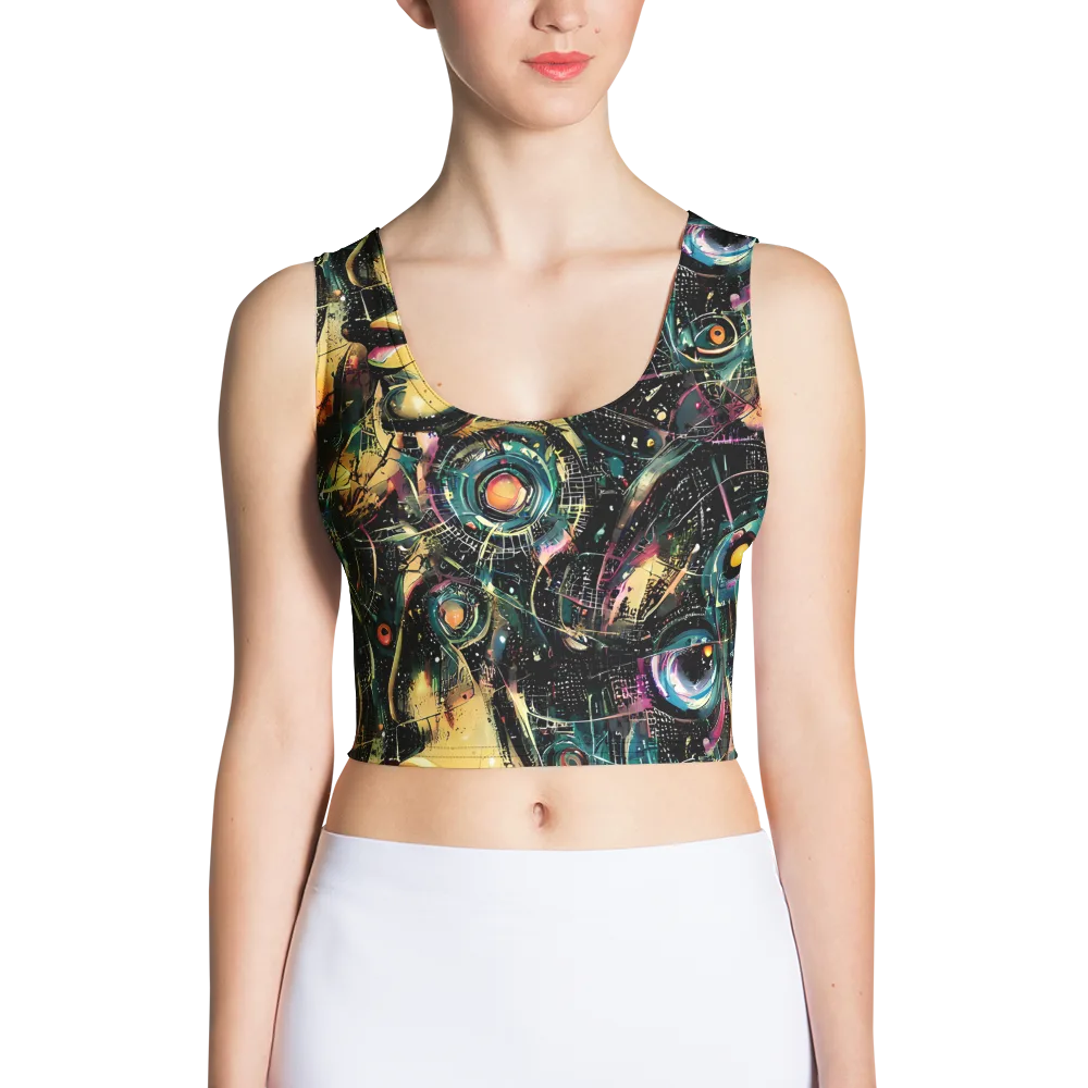 Celestial Echoes on Crop Top — Front