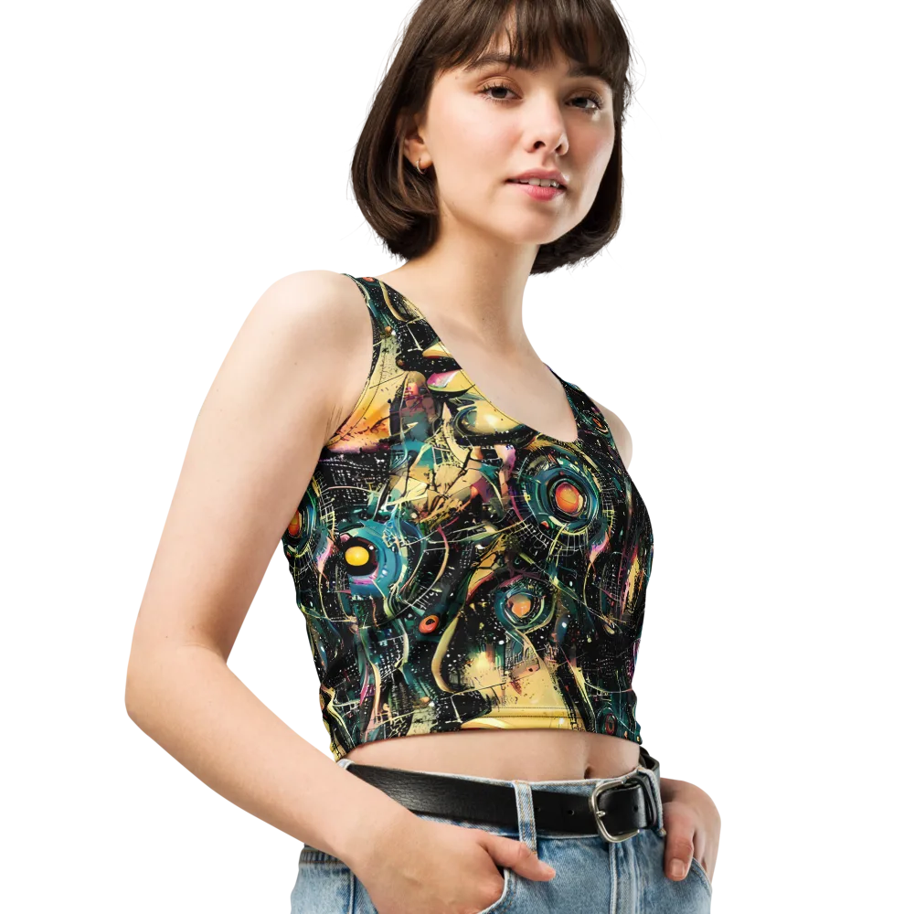 Celestial Echoes on Crop Top — Right Front