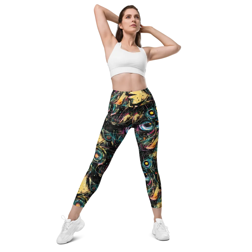 Celestial Echoes on Leggings with Pockets — Front