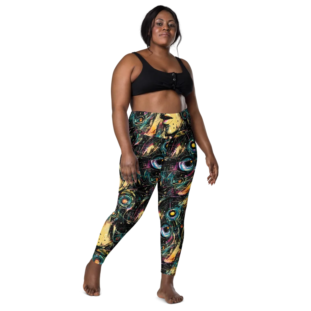 Celestial Echoes on Leggings with Pockets — Front