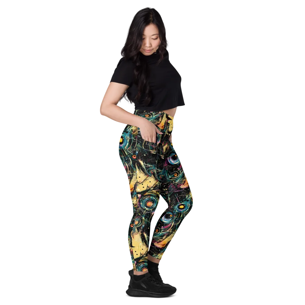 Celestial Echoes on Leggings with Pockets — Right
