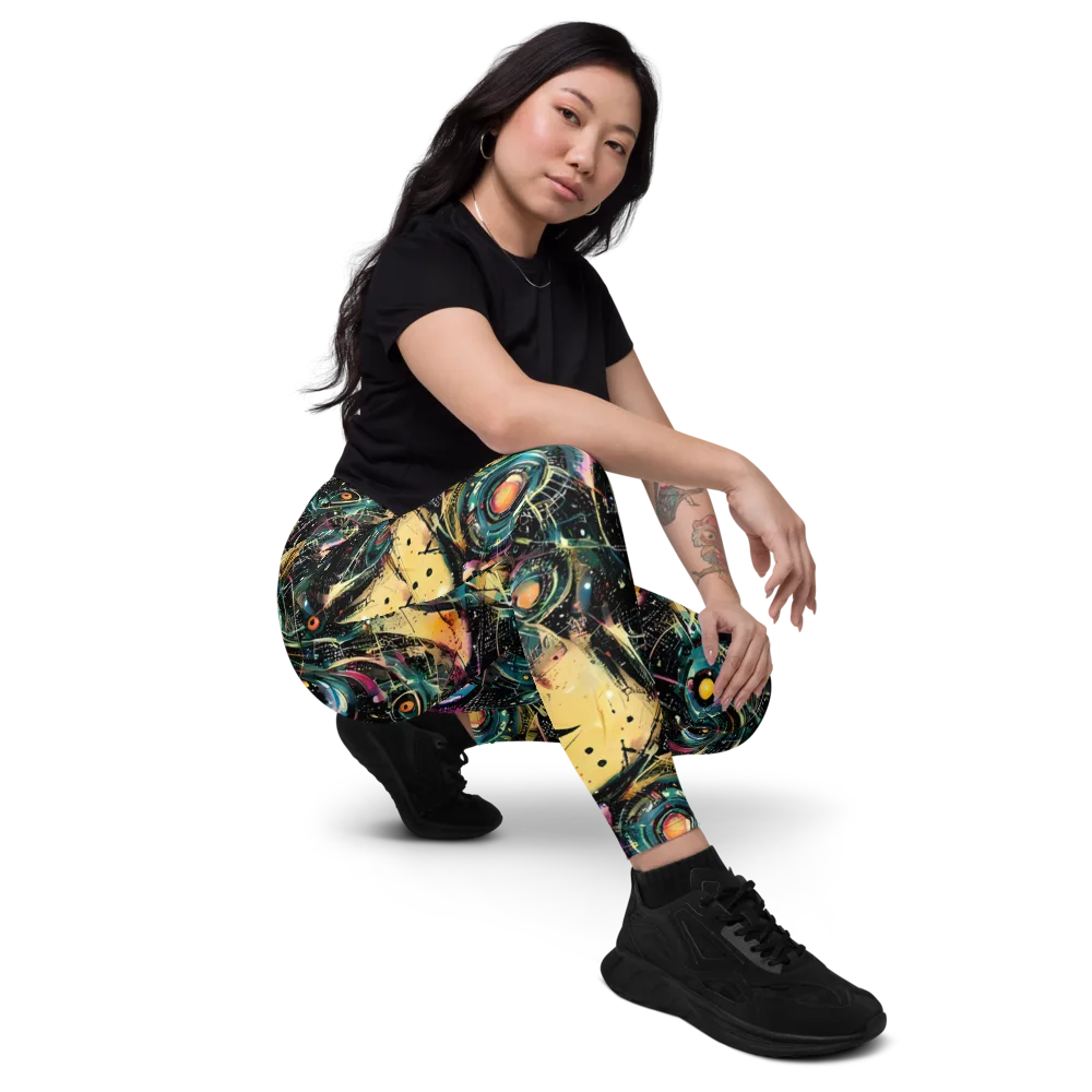 Celestial Echoes on Leggings with Pockets — Right Front