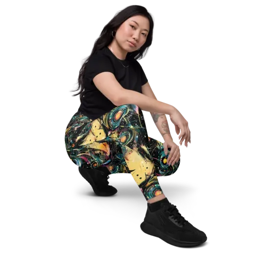 Celestial Echoes on a Leggings with Pockets