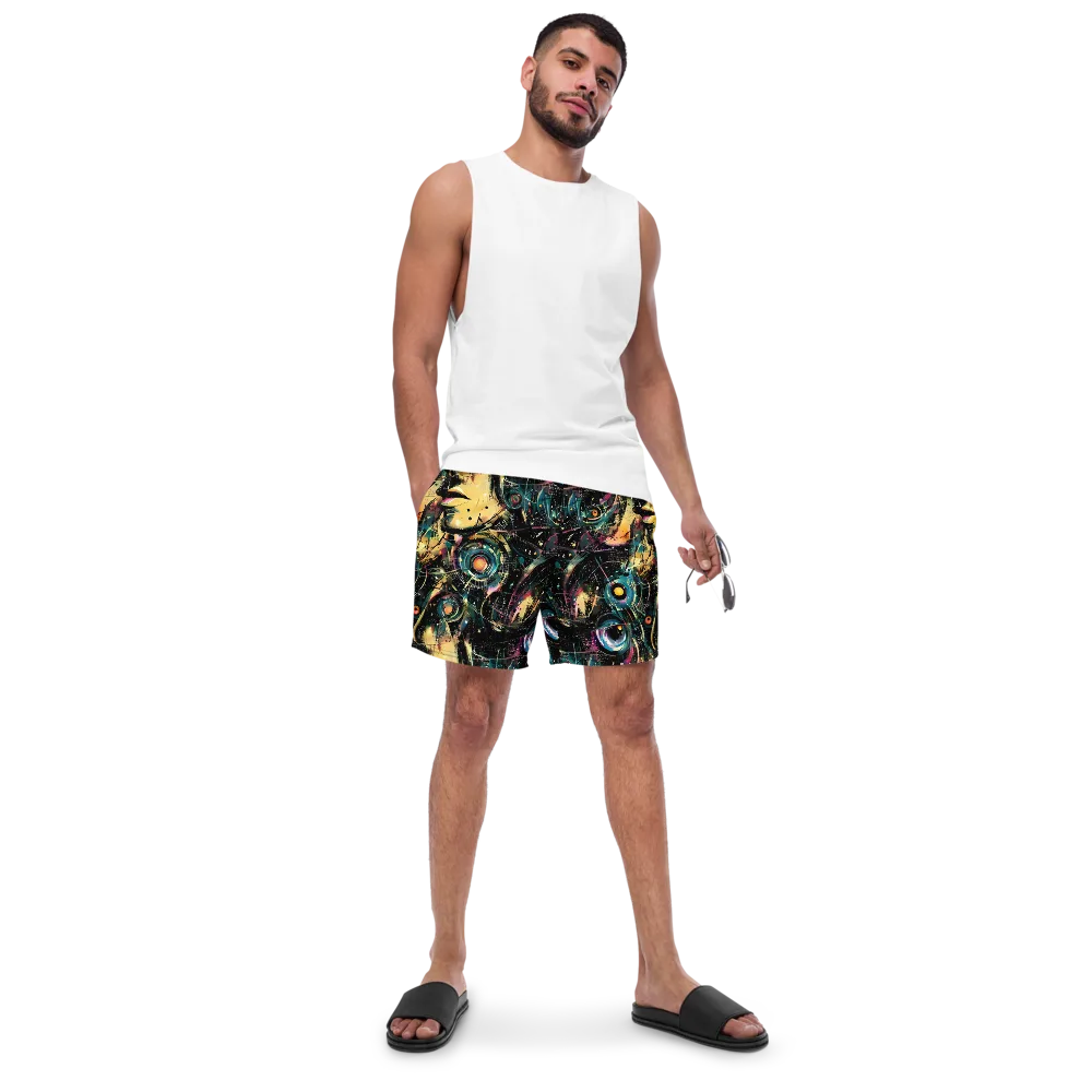 Celestial Echoes on Swim Trunks — Front