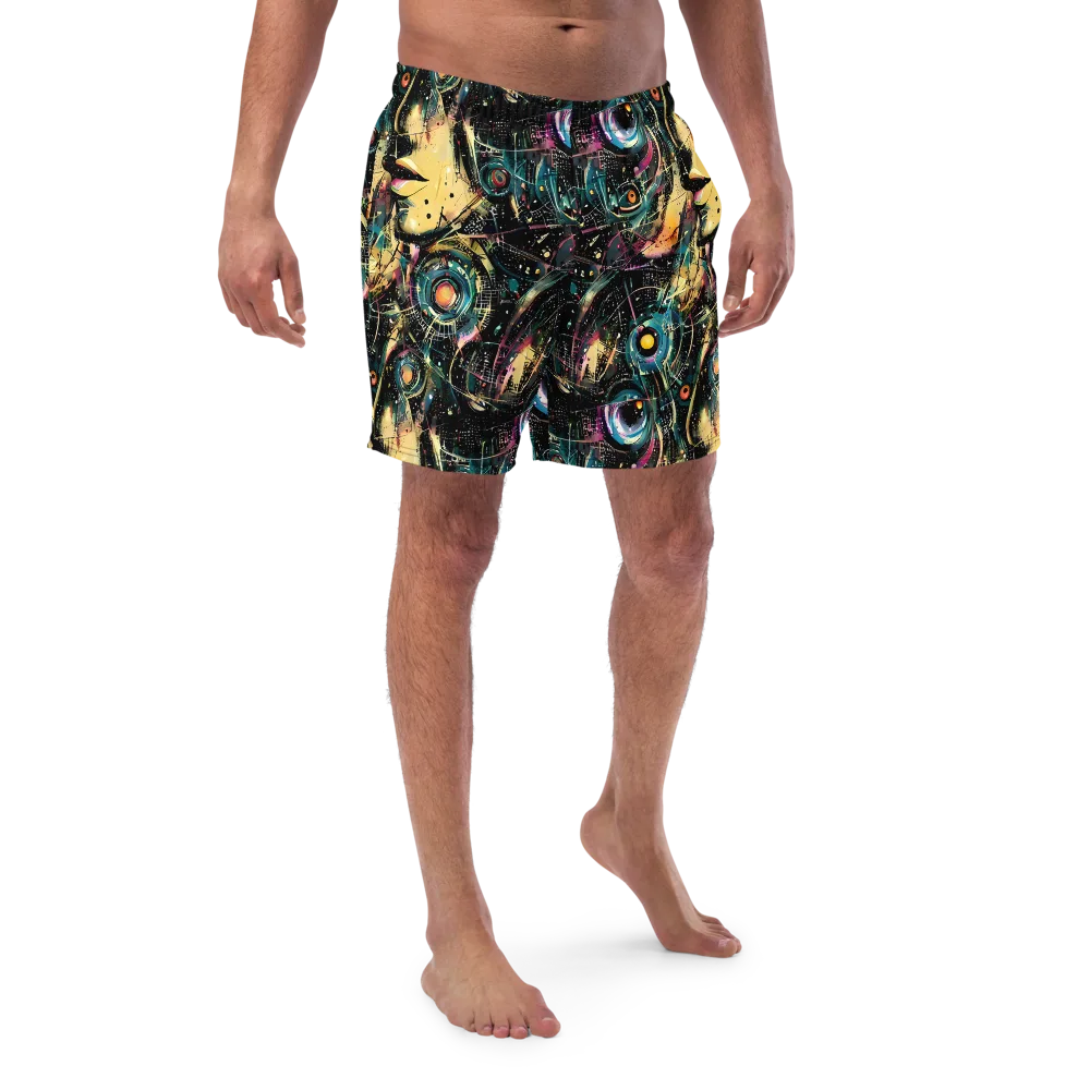 Celestial Echoes on Swim Trunks — Front