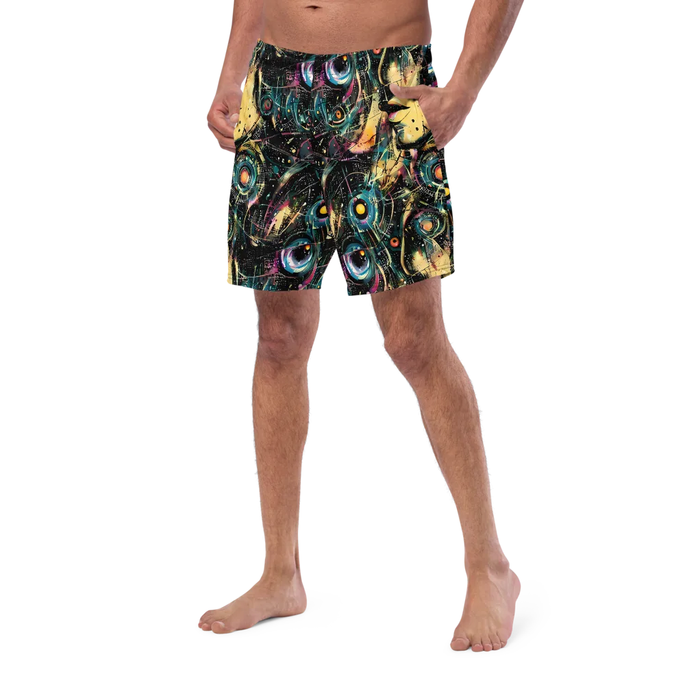 Celestial Echoes on Swim Trunks — Left Front