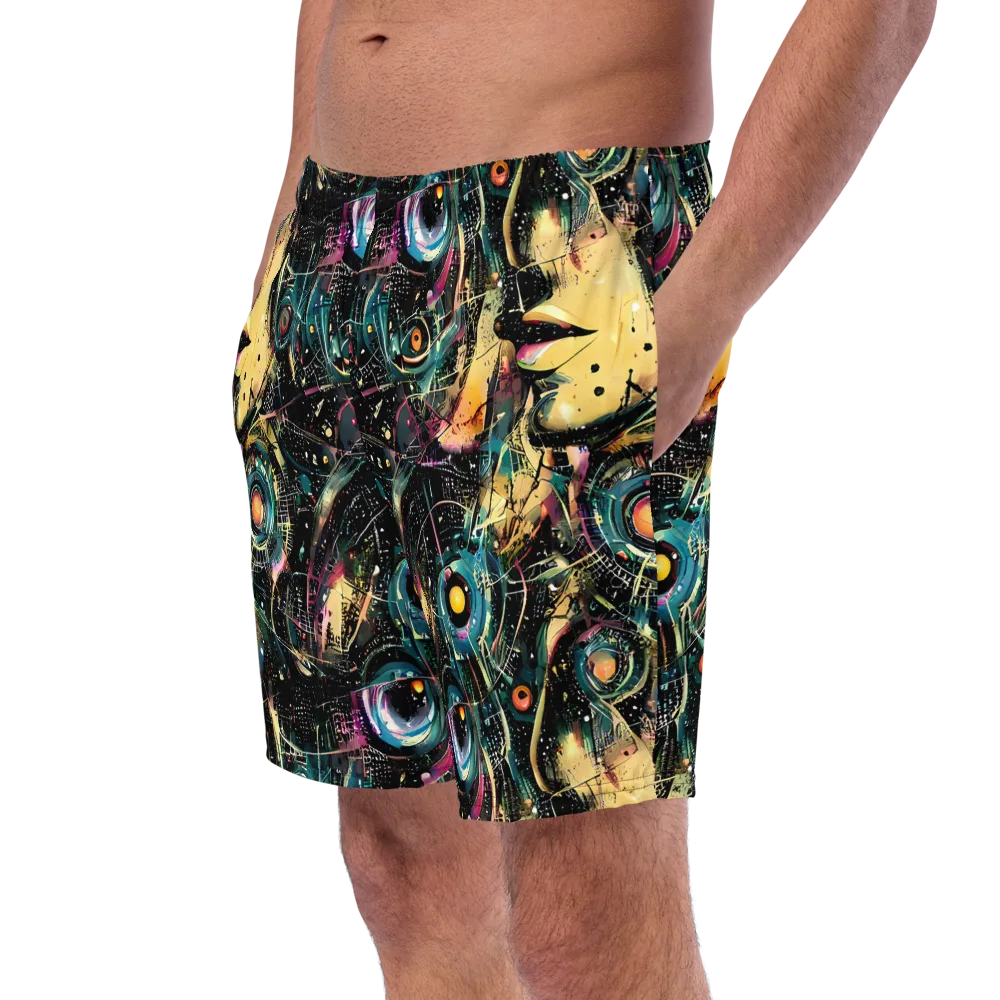 Celestial Echoes on Swim Trunks — Left Front