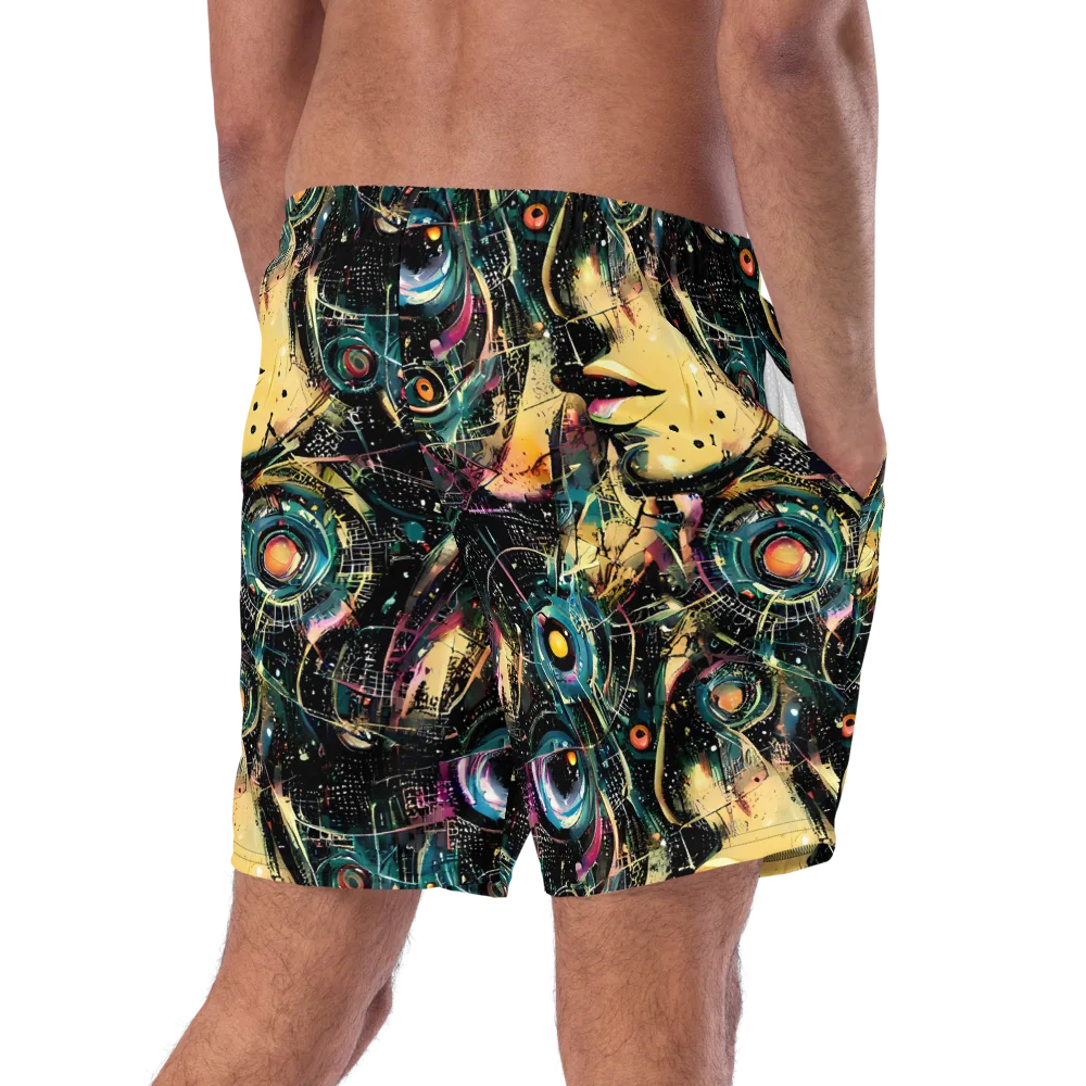 Celestial Echoes on Swim Trunks — Right Back