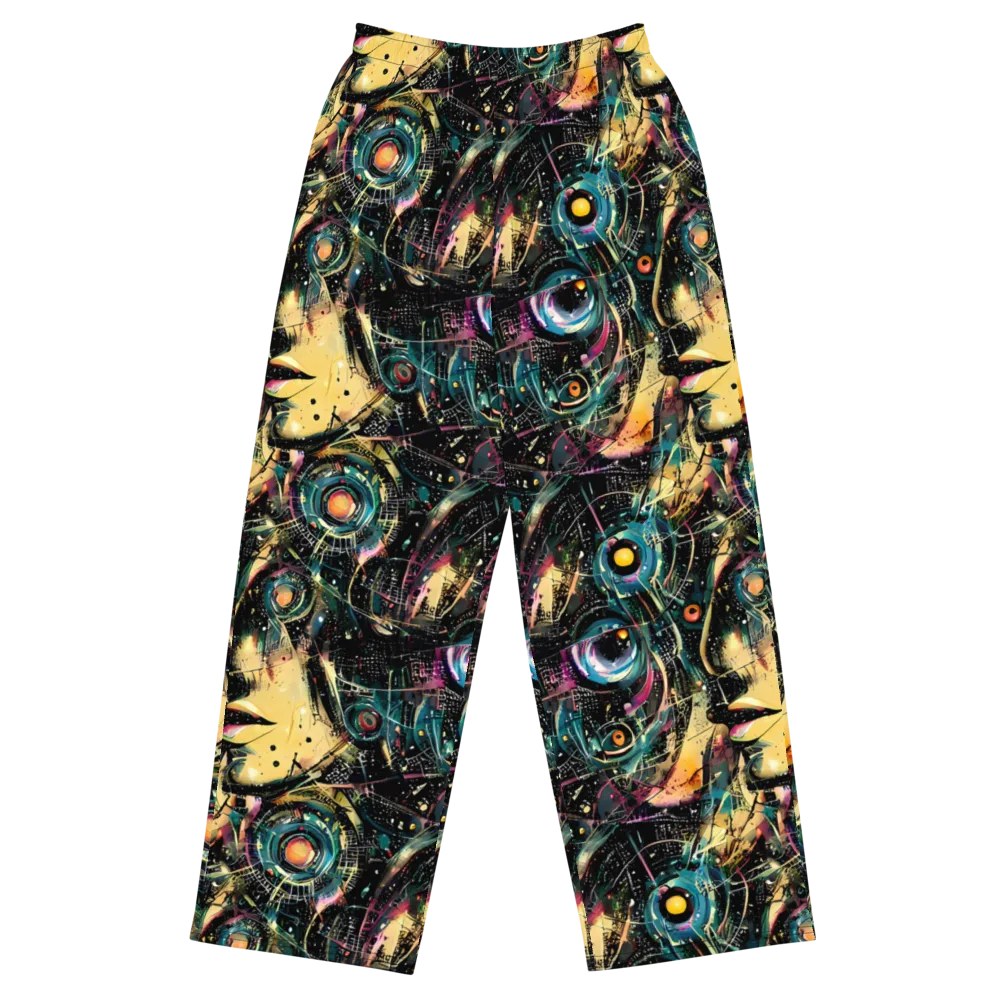 Celestial Echoes on Wide-Leg Pants — Front
