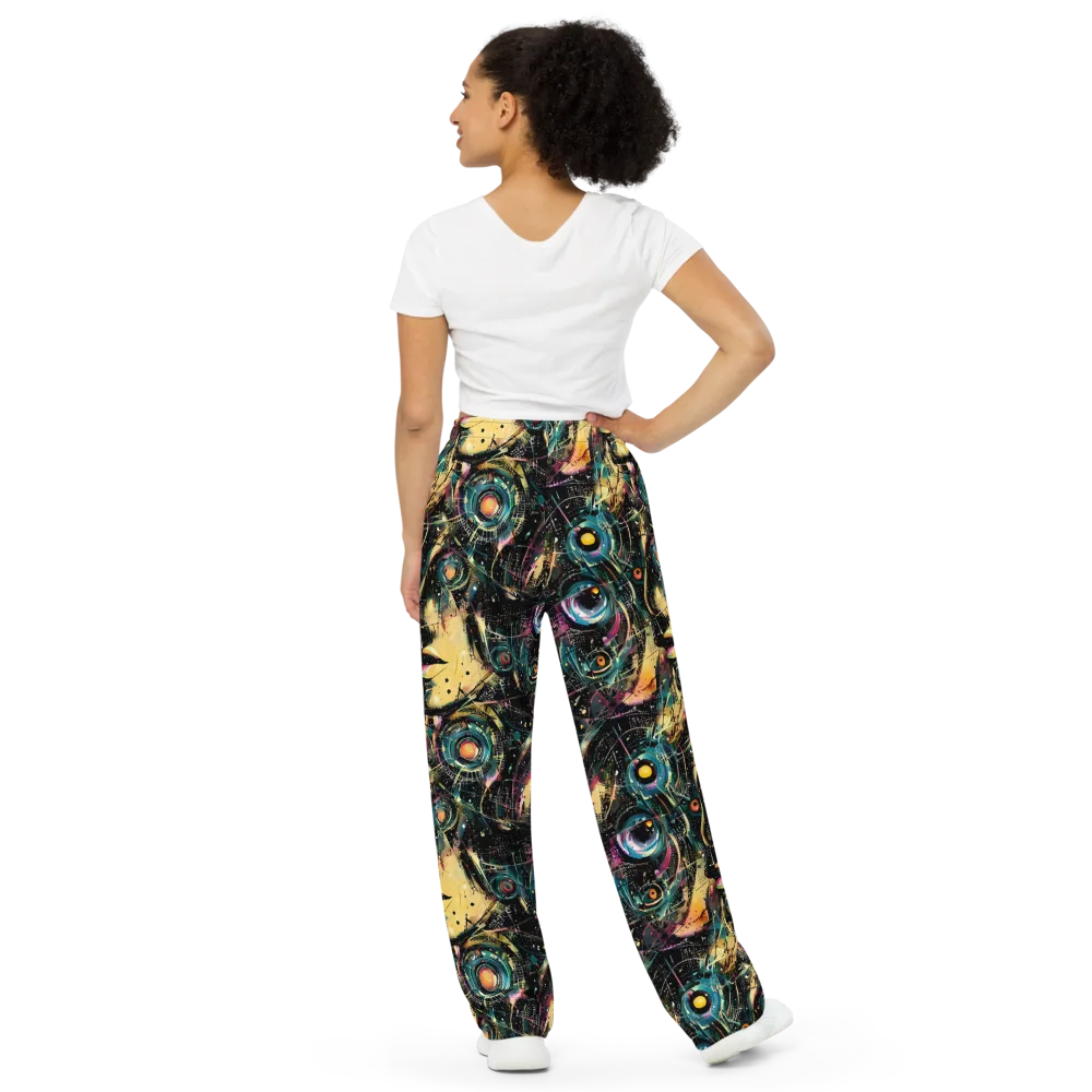 Celestial Echoes on Wide-Leg Pants — Back