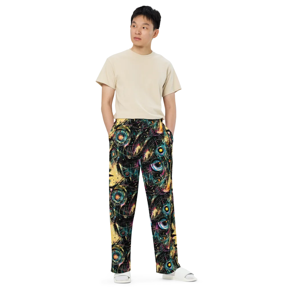Celestial Echoes on Wide-Leg Pants — Front