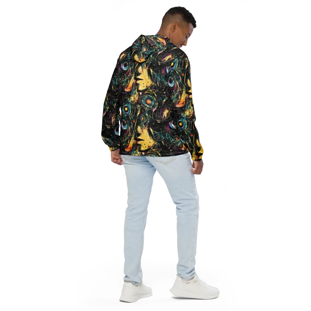 Celestial Echoes on Men's Windbreaker — Back
