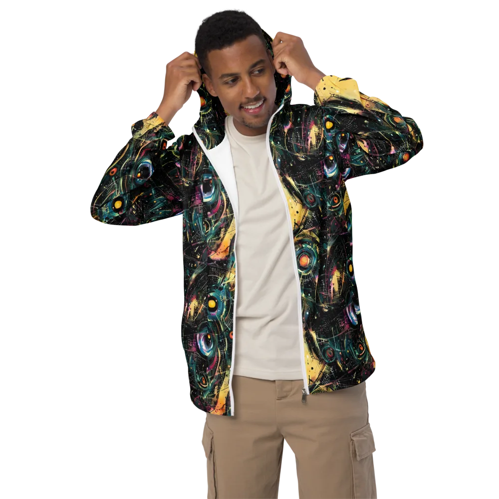 Celestial Echoes on Men's Windbreaker — Front