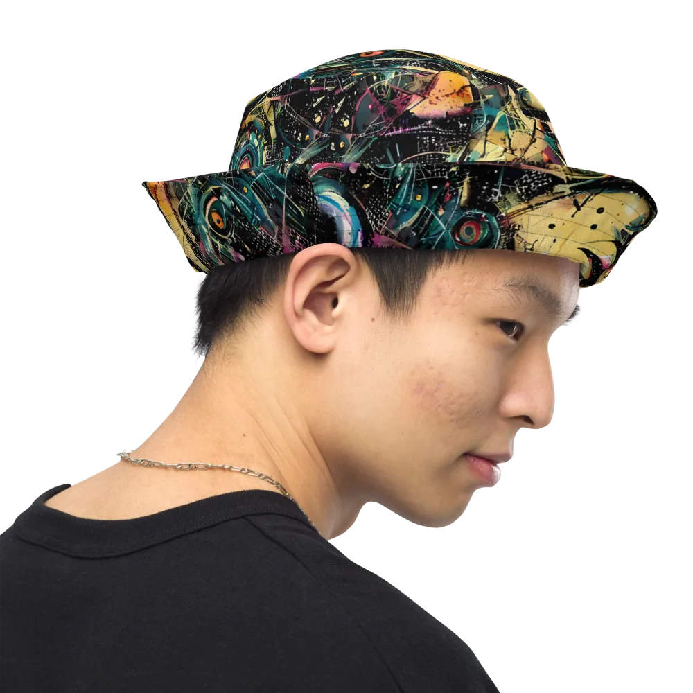 Celestial Echoes on Reversible Bucket Hat — Right Outside