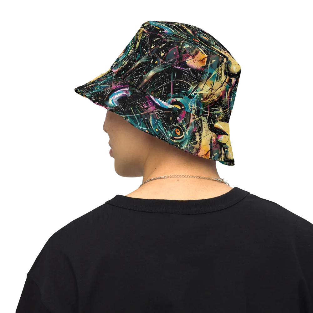 Celestial Echoes on Reversible Bucket Hat — Back Inside