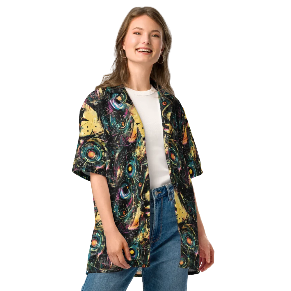 Celestial Echoes on Button Shirt — Front