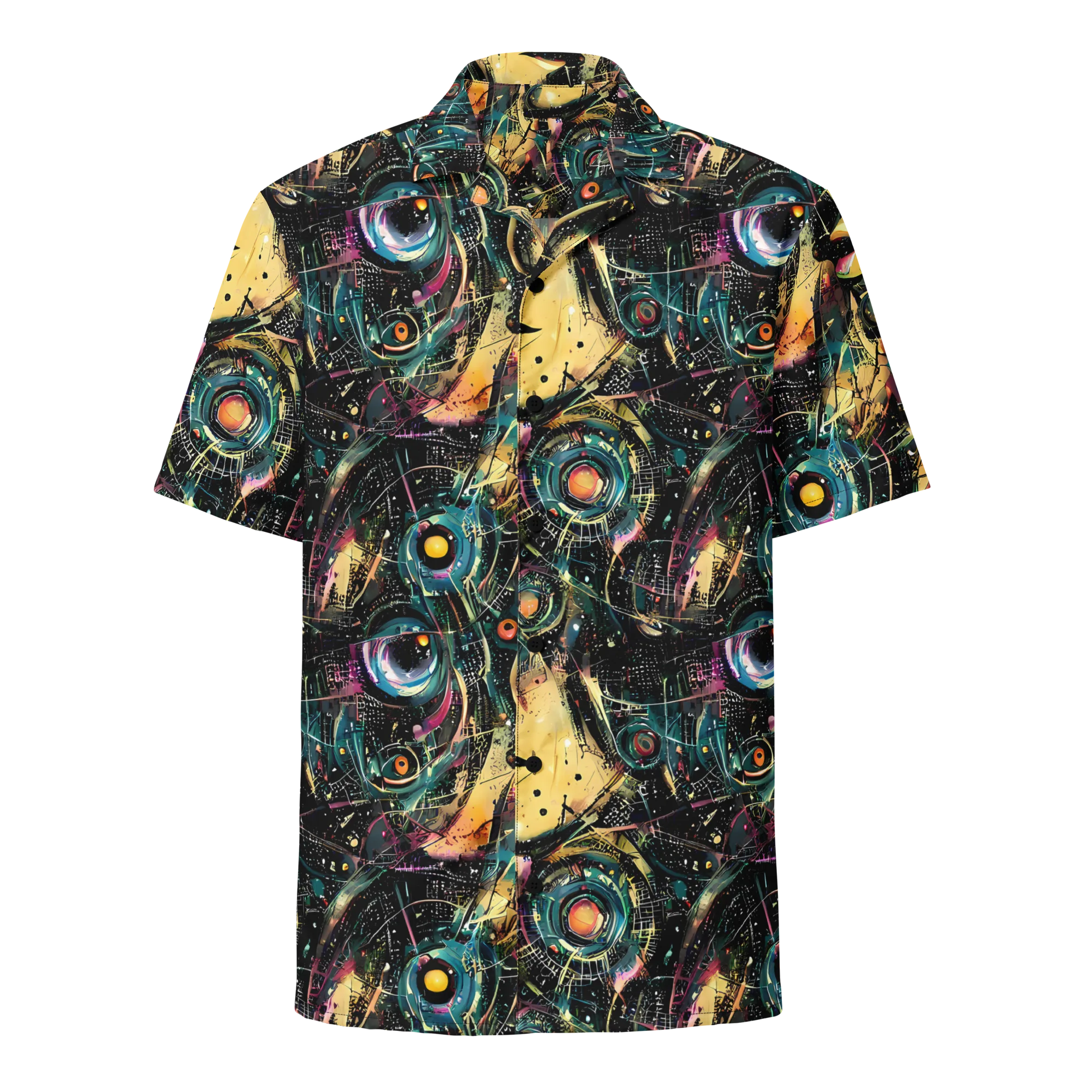 Celestial Echoes on Button Shirt — Front