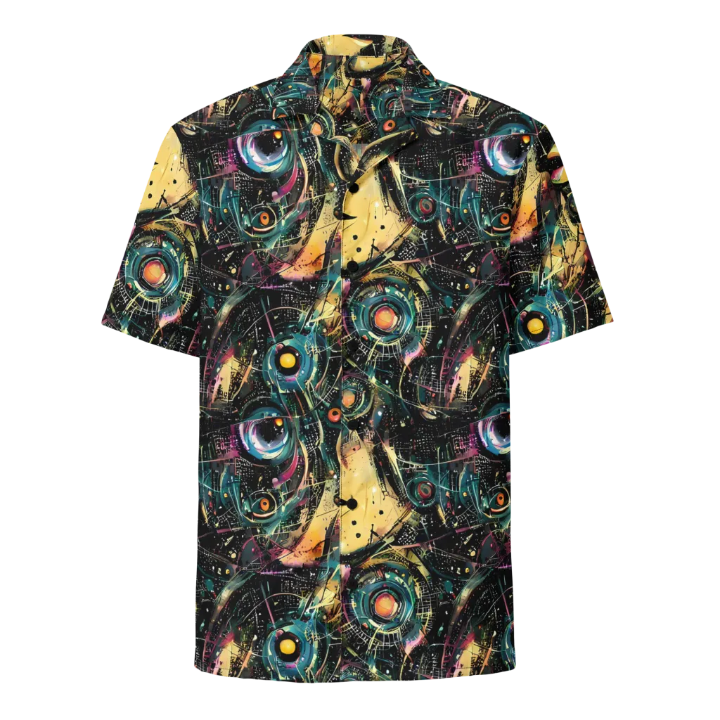 Celestial Echoes on Button Shirt — Front